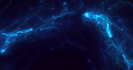 3D rendering abstract fractal electromagnetic background 