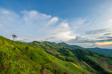 Naklejka premium Mountain rainy season.20