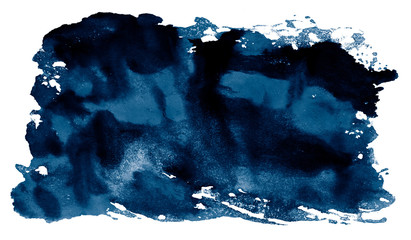 Wasserfarbe Hintergrund blau dunkelblau türkis - obrazy, fototapety, plakaty