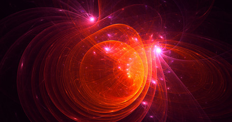 3D rendering abstract fantasy light fractal background