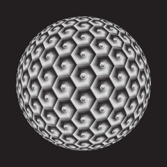hexagonal lights beehive planet silver