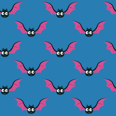 Bat black with wings pattern