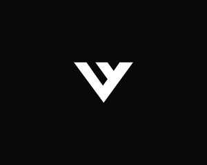 Professional and Minimalist Letter V VY YV Logo Design, Editable in Vector Format in Black and White Color