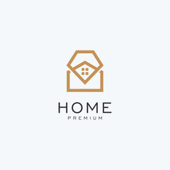 Fototapeta premium Diamon and home logo icon design vector