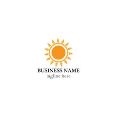 Sun logo vector icon illustration