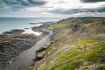 Coast of the Arctic Ocean. Cape Kekurskiy, Russia