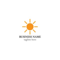 Sun logo vector icon illustration