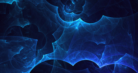 3D rendering abstract fractal polygon background