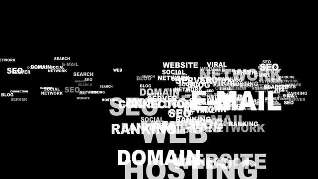 Internet Keywords Animation, Rendering, Background, Loop, 4k