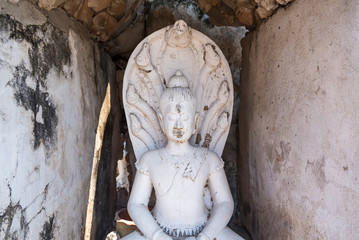 The Buddha stature cover with seven head naga stature.