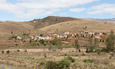 Fototapeta na wymiar Landscape in the middle of Madagascar