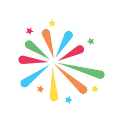 Fireworks graphic design template vector isolated illustration