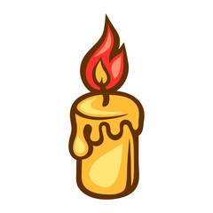 Illustration of Christmas candle.