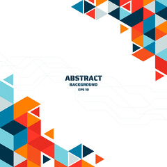 Colorful abstract banner modern shape style hexagon design with space for your text