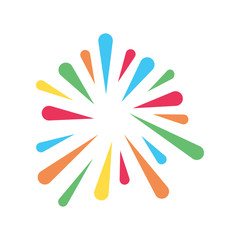 Fireworks graphic design template vector isolated illustration