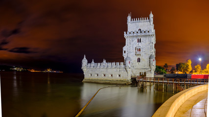 Belem nightscape, Lisbon, Portugal