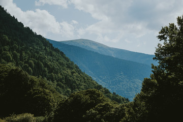 panoramic view of the mountains