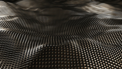image of a geometric grid pattern wave