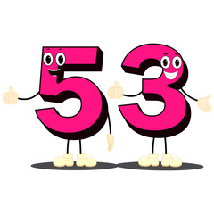 Colorful Number Fifty-Three Character Vector