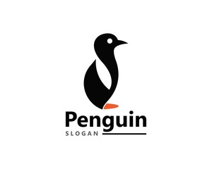 Creative Penguin Logo Template vector icon illustration design