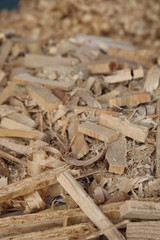 grobe Späne Holzstücken