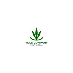 Cannabies Hemp Logo Design Vector