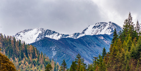 The scenery of Barang Mountain in Ganzi County, Sichuan Province, China