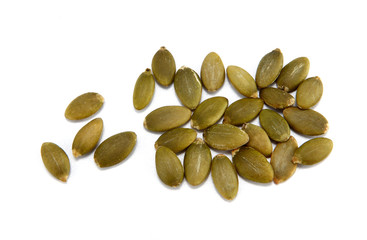 pumpkin seeds isolated on white background