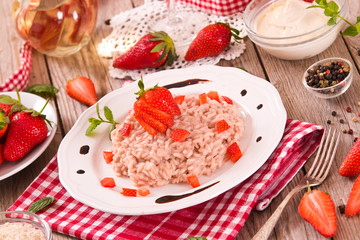 Strawberry risotto. 