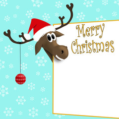 Merry Christmas with reindeer