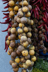 Dried vegetables at the market