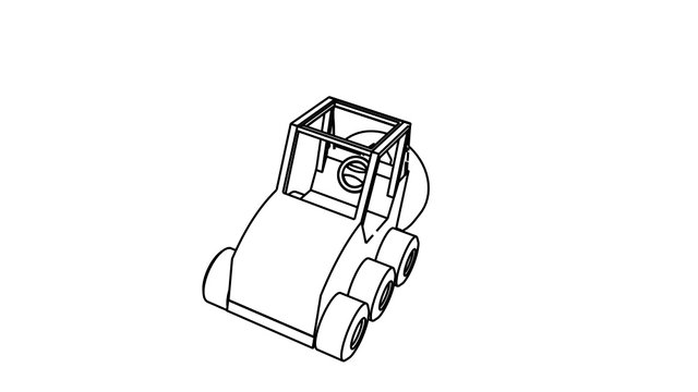 recommend clip art: line art for coloring book of driller