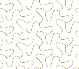 Seamless pattern with abstract geometric line texture, gold on white background. Light modern simple wallpaper, bright tile backdrop, monochrome graphic element