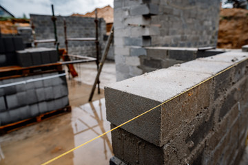 Construction of a single-family house with a basement