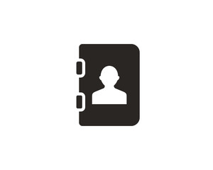 Phone book icon symbol vector