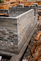 Construction of a single-family house with a basement