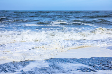 Fototapeta na wymiar stormy ocean scenery background