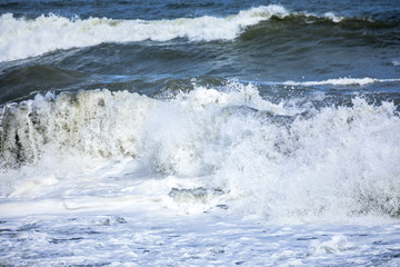 stormy ocean scenery background