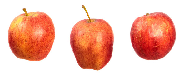 ripe tasty apple. on a white
