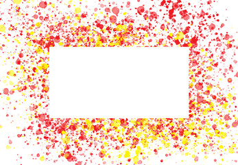 Abstract watercolor brush spatter bot digital art painting backgrounds and blank white color   rectangle shape for your text 