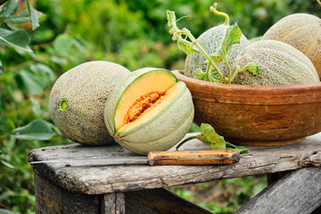 Raw organic melons