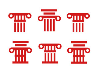 Greek and roman pillar. Architecture greek column icon