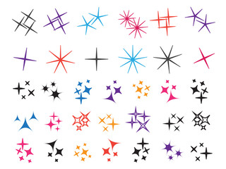 Bright firework, decoration twinkle, shiny flash. Glowing light effect star. Sparkle lights vector