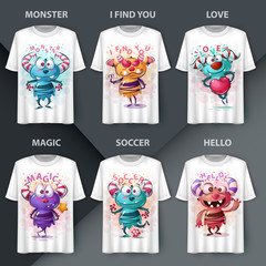 Cartoon monster - cute set character © rwgusev