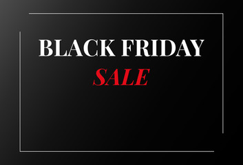 Black Friday Banner on Black Background. Black Friday Sale Flyer