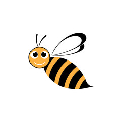 Bee Logo Template vector icon illustration