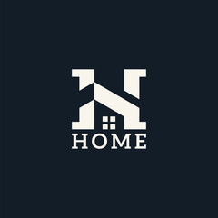 H home logo white black
