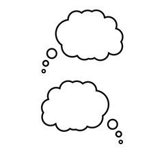 Think bubble vector icon. Trendy think bubble illustration symbol. Creative thought balloon sign.