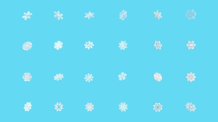 Fototapeta na wymiar Snowflakes in blue background