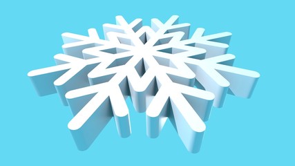 Snowflakes in blue background